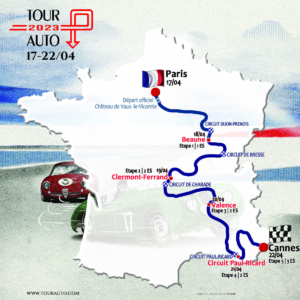 Carte du tour auto 2023